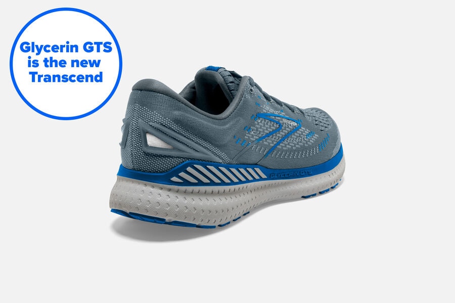 Brooks Glycerin GTS 19 Road Running Shoes Mens Grey/Blue 360715-CJT